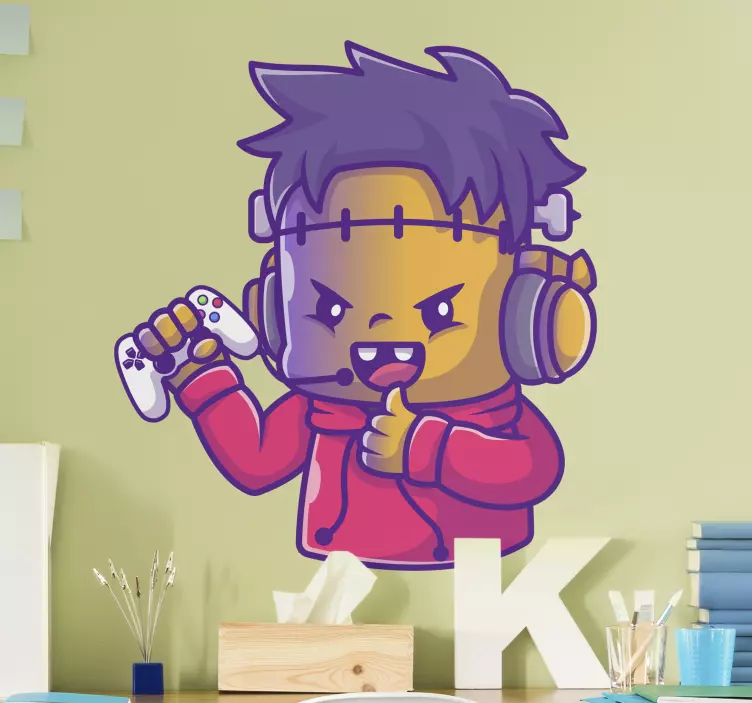 Spill tommelen opp smil videospill klistremerke - Tenstickers