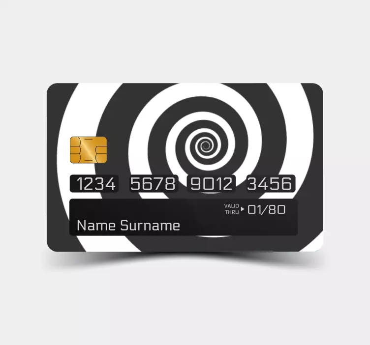 Spiralmønsterdesign kredittkortklistremerke - Tenstickers