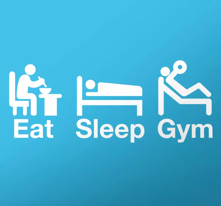 Spis søvn gym wallsticker - Tenstickers