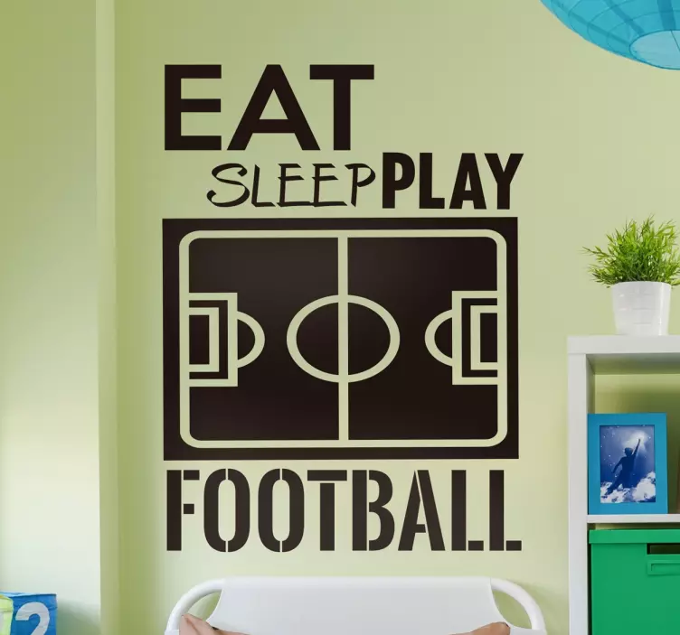 Spis, sove, spill fotball-klistremerke - Tenstickers
