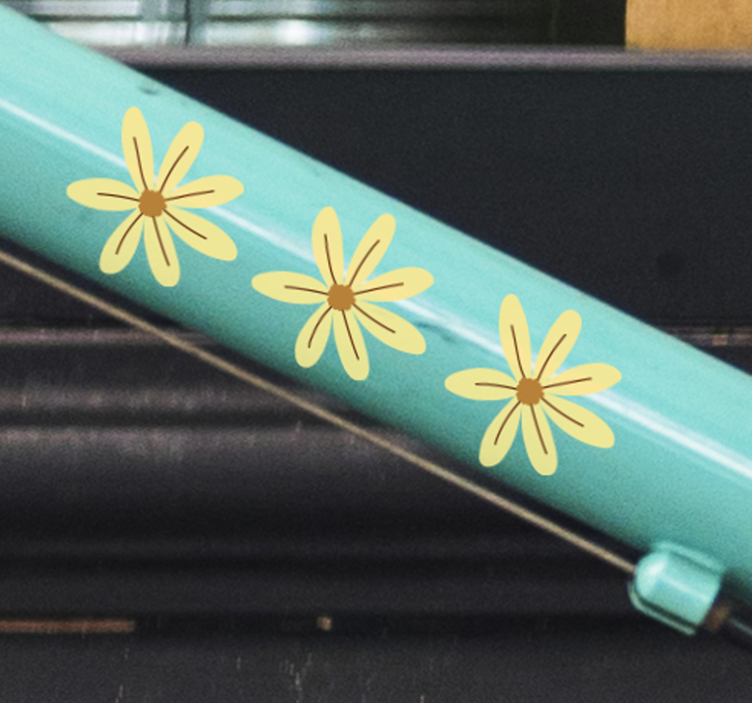 Spisse blomster klistremerke til sykkel - Tenstickers