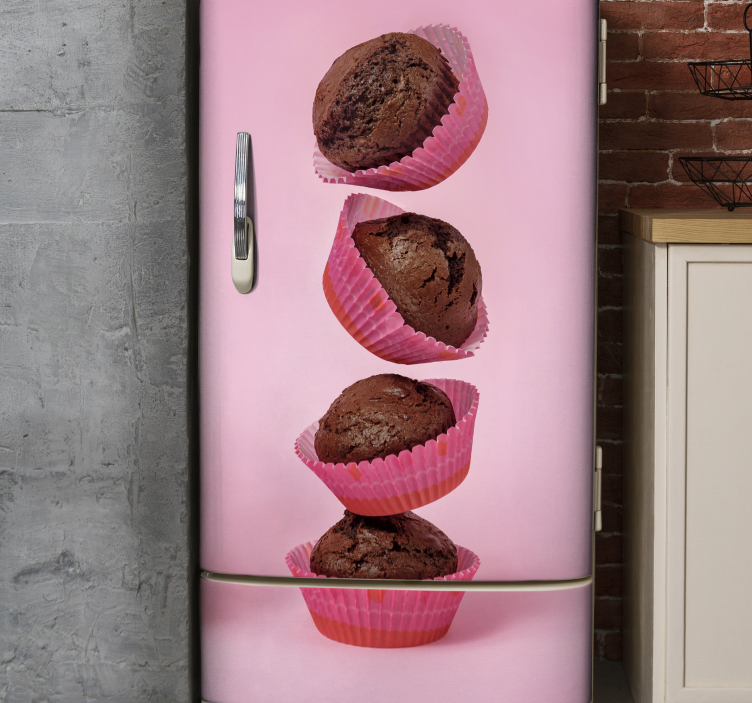 Stablede muffins kjøleskap klistremerke - Tenstickers