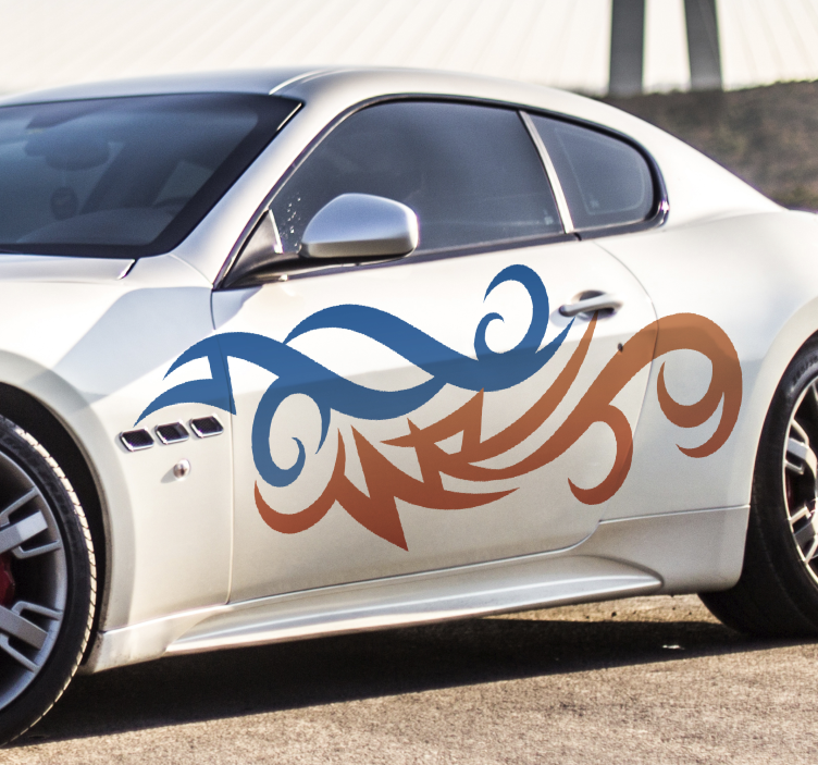 Stamme fargerike flammer bil klistremerke - Tenstickers