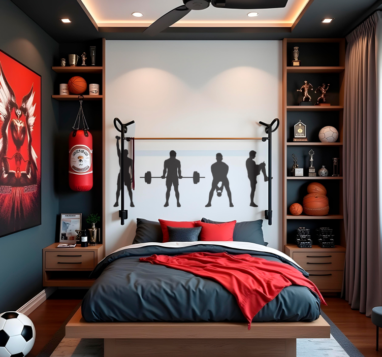 Sterke menn fitness sport klistremerke - Tenstickers