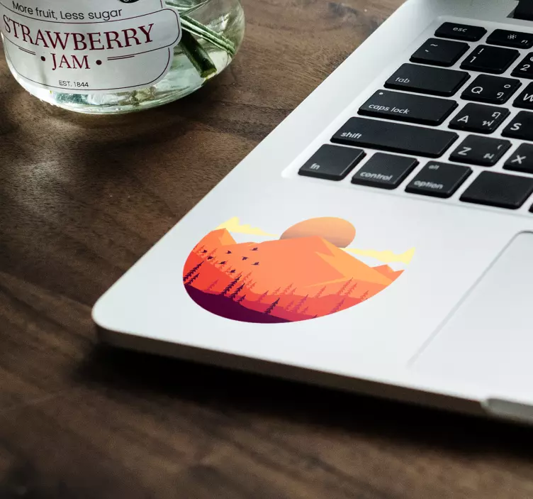 Stigende sol laptop klistremerke - Tenstickers