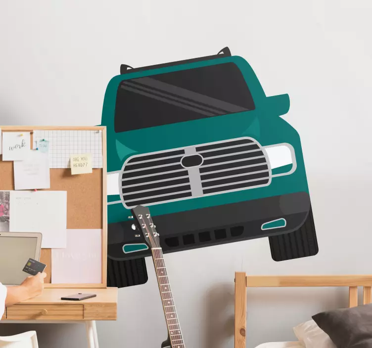 Stilig lastebilillustrasjon motor klistremerke - Tenstickers