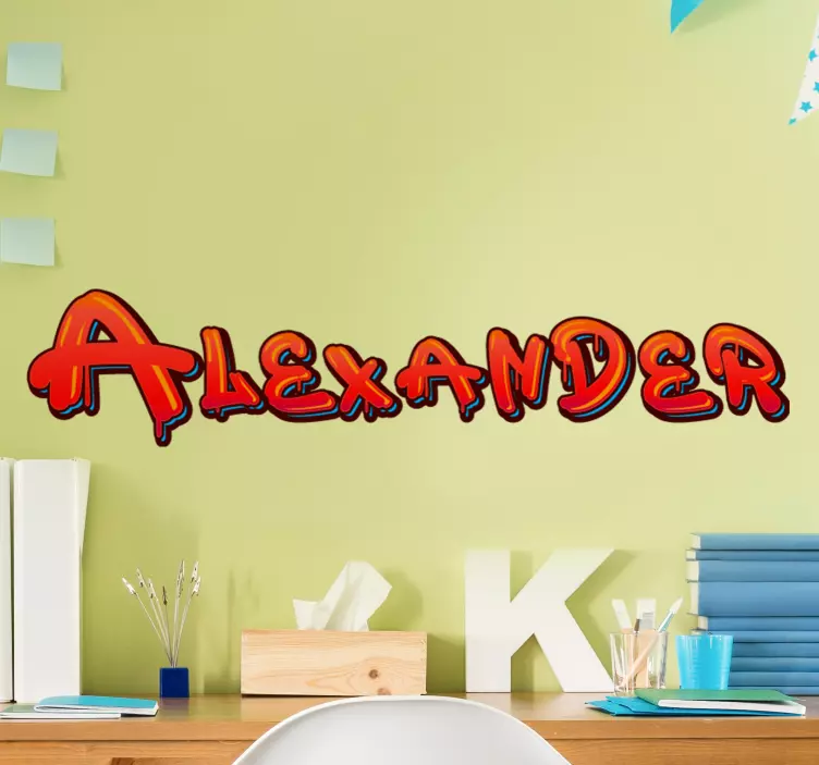 Stilig tilpasset navn tekst klistremerke - Tenstickers