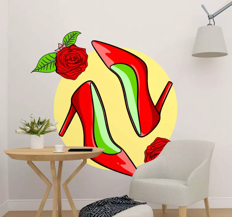 Stilige høye hæler klistremerke dyr - Tenstickers