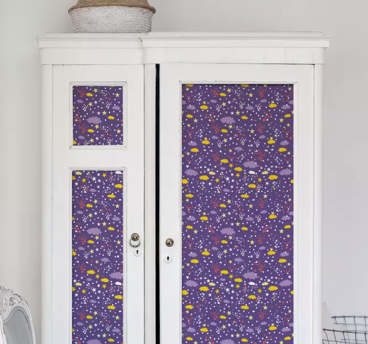 Stjerner og skyer plass vegg klistremerke - Tenstickers