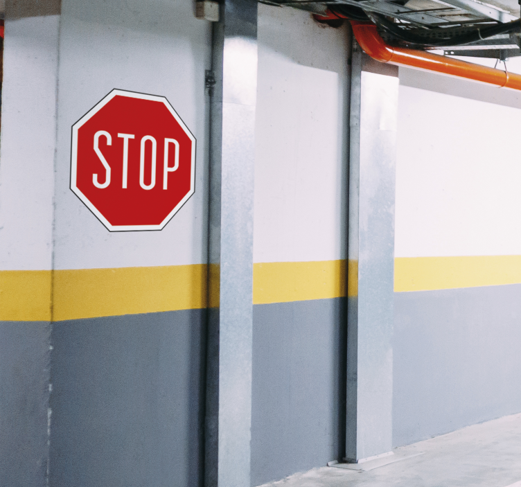 Stopp skilt klistremerke - Tenstickers