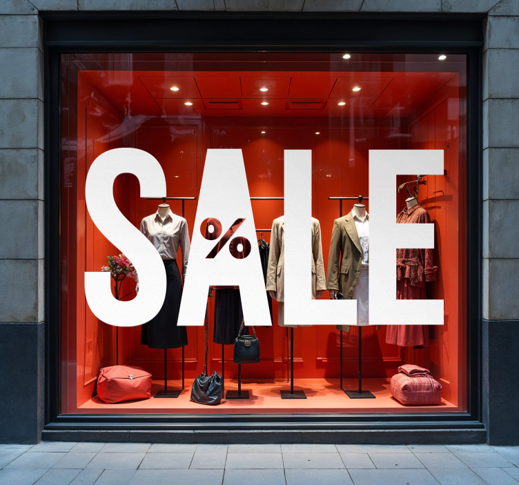 Store bokstaver salgsklistremerke - Tenstickers