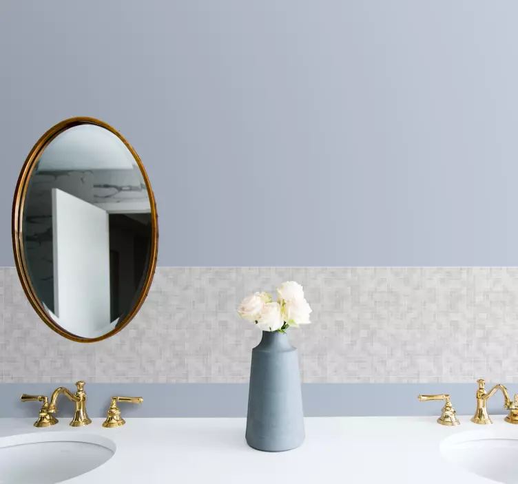 Strukturert firkantet mønster kant klistremerke - Tenstickers