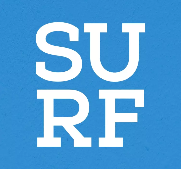 Surf typografi surf klistremerke - Tenstickers