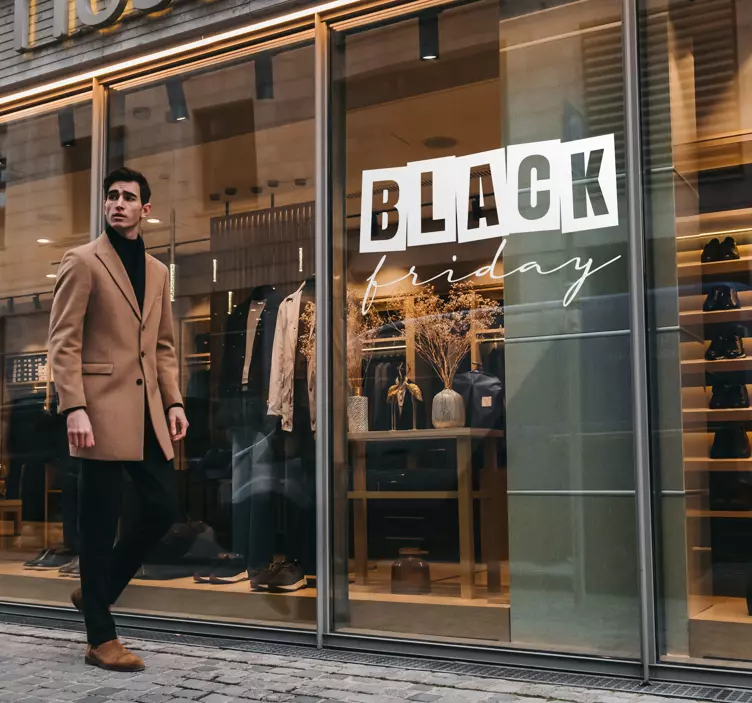 Svart fredag salg stickers black friday - Tenstickers