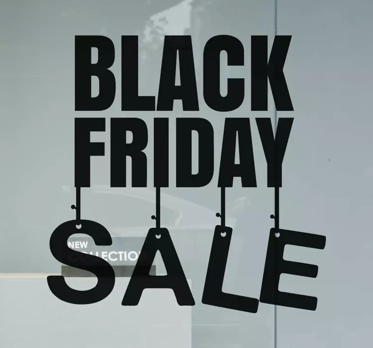 Svart fredag salg vindusdekor - Tenstickers