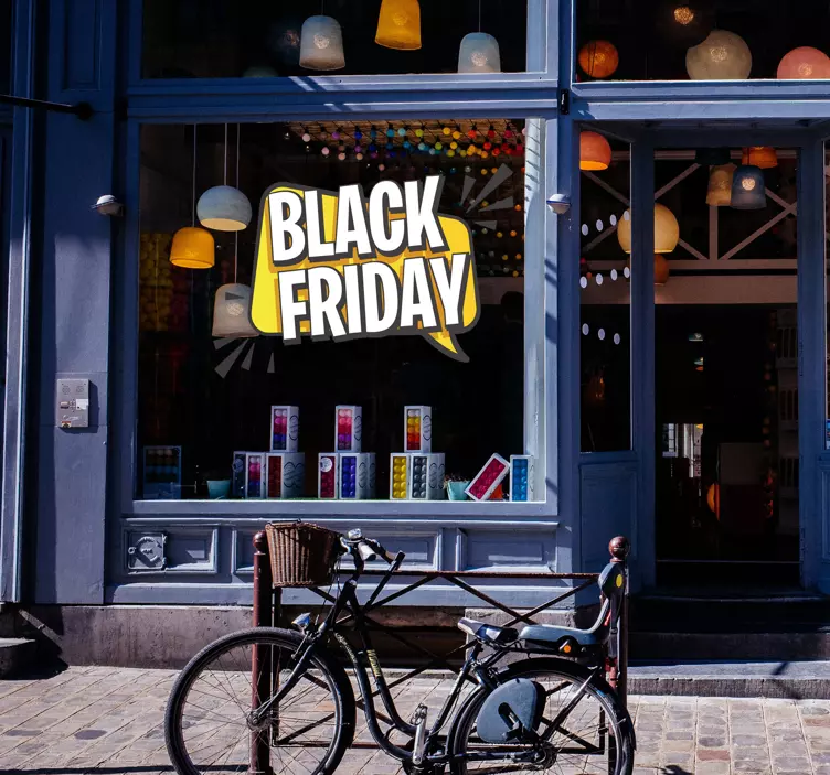 Svart fredag snakkeboble black friday stickers - Tenstickers