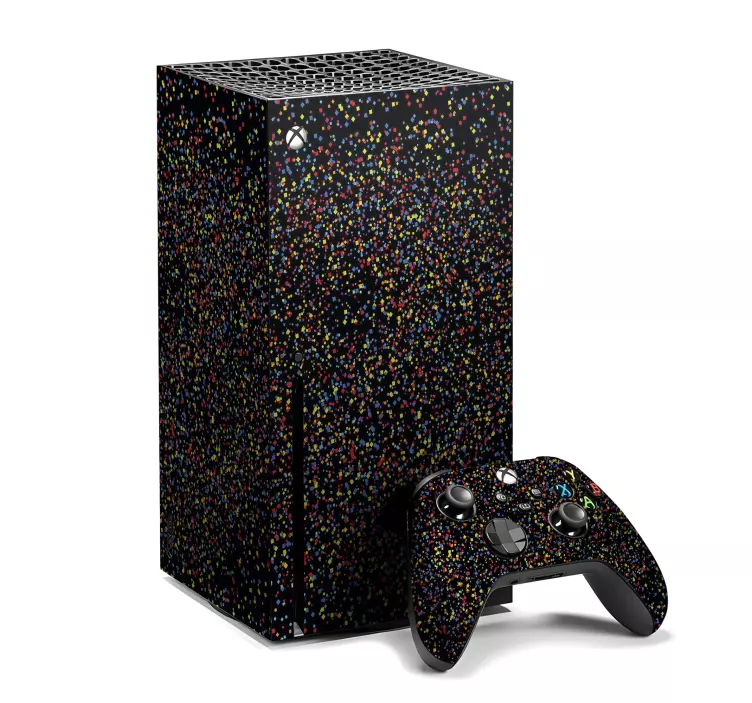 Svart glitter xbox skin - Tenstickers