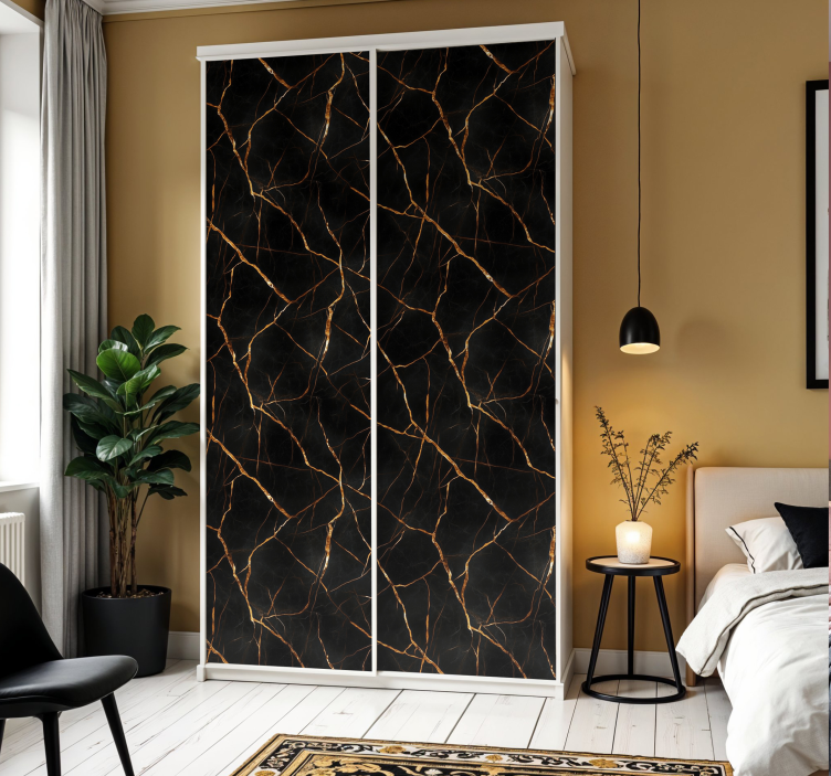 Svart marmor klistremerke møbler - Tenstickers