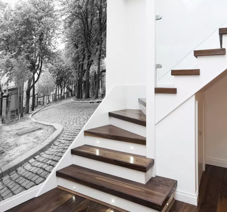 Svart og hvitt veggmaleri - Tenstickers