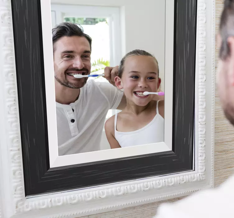 Svart ramme speil klistremerke - Tenstickers