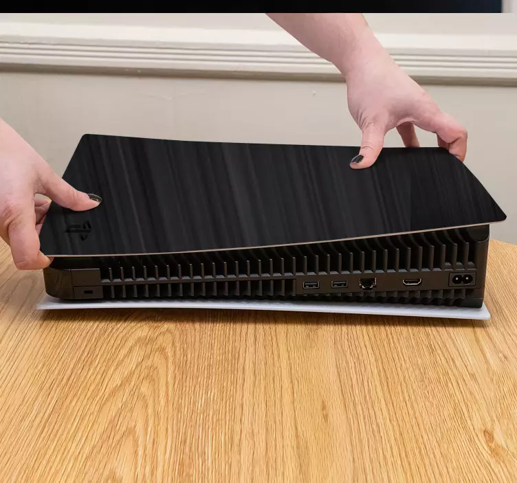 Svart tapet med bevegelseslinjer ps5 klistremerke - Tenstickers