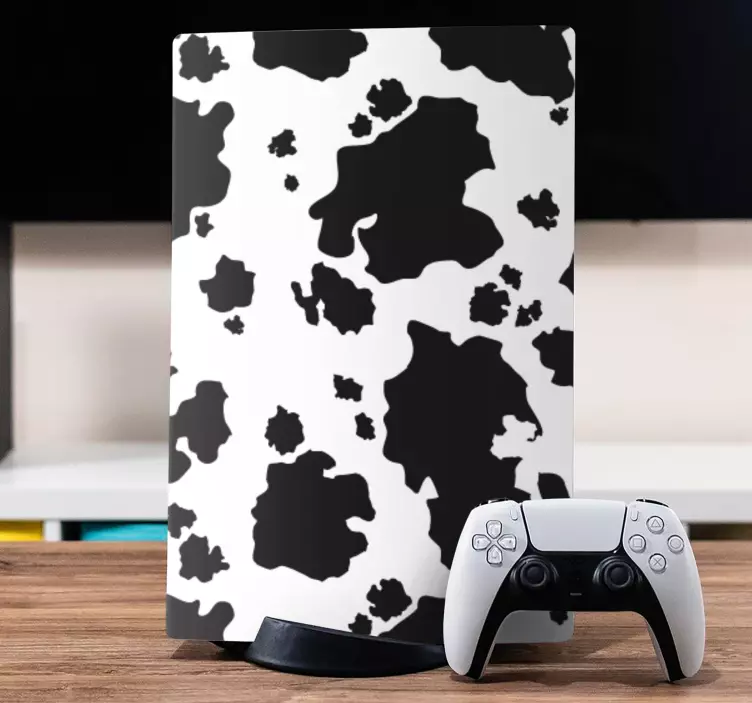 Svarte og hvite ku flekker skin PS5 - Tenstickers
