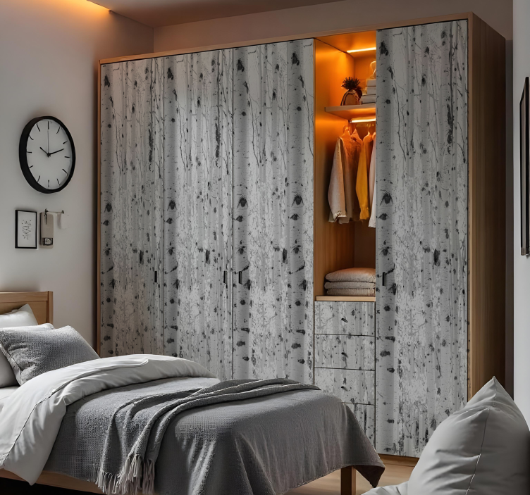 Svarte og hvite trær klistremerke møbler - Tenstickers