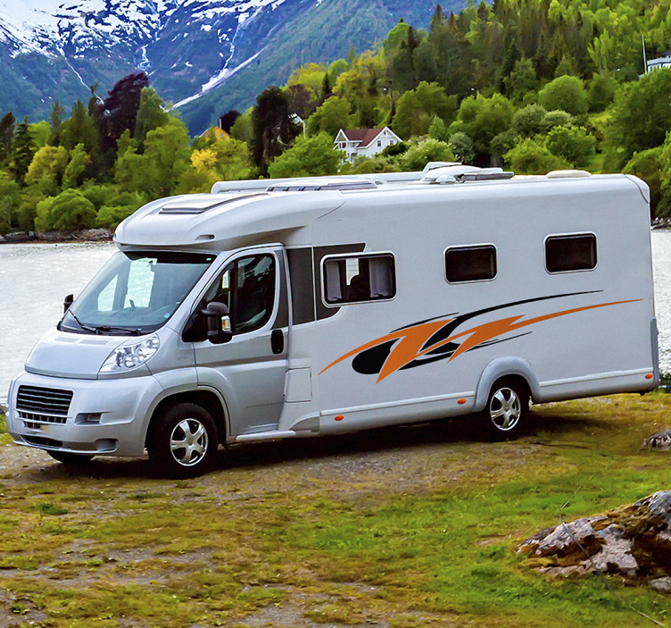 Swoosh side campingvogn klistremerke - Tenstickers
