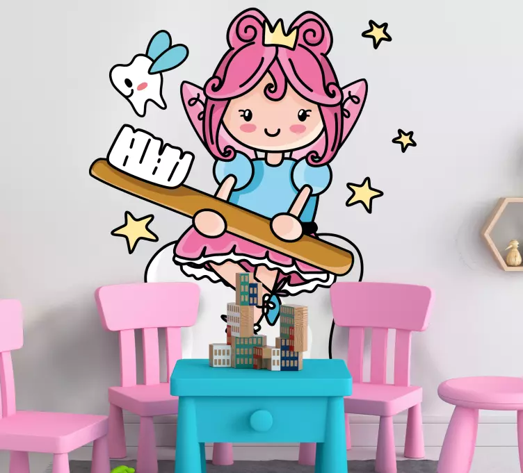 Tannfe og magiske tenner barnehistorie klistremerke - Tenstickers