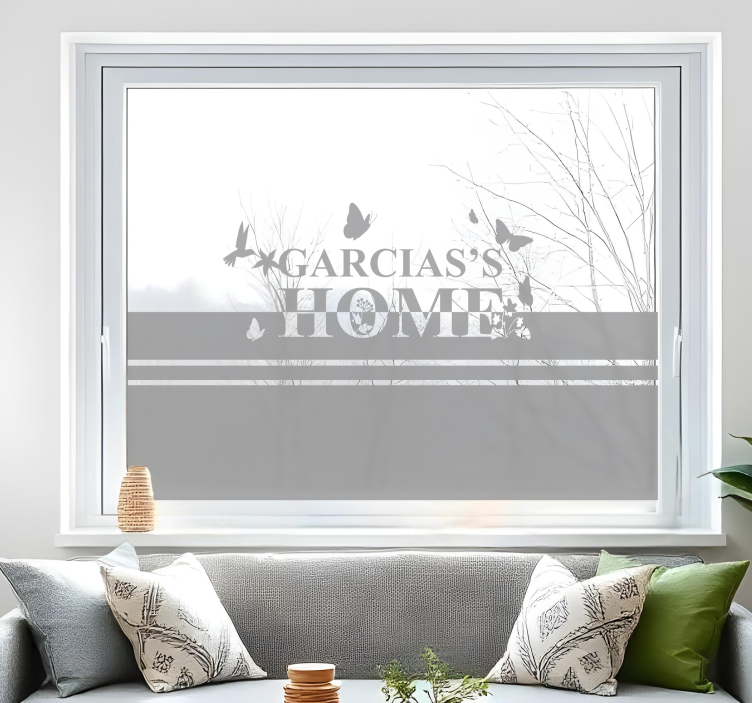 Tekst med planter klistremerker til vindu - Tenstickers