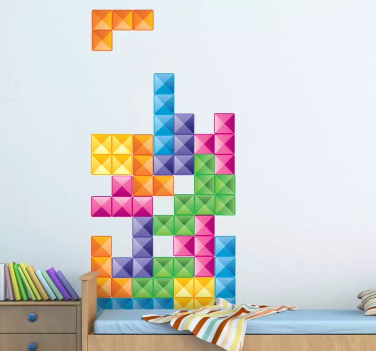 Tetris stykker dekorativt klistremerke - Tenstickers