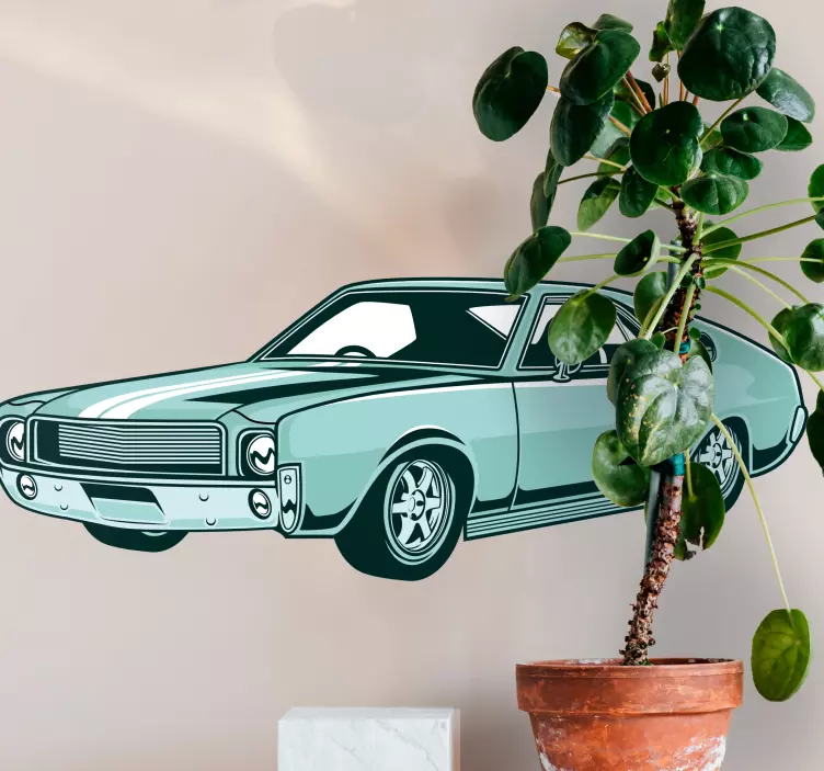 Tidløs retrobil klistremerke dyr - Tenstickers