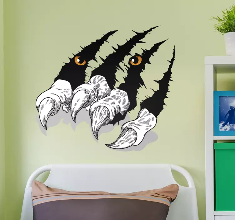 Tiger klør tøft klistremerke - Tenstickers