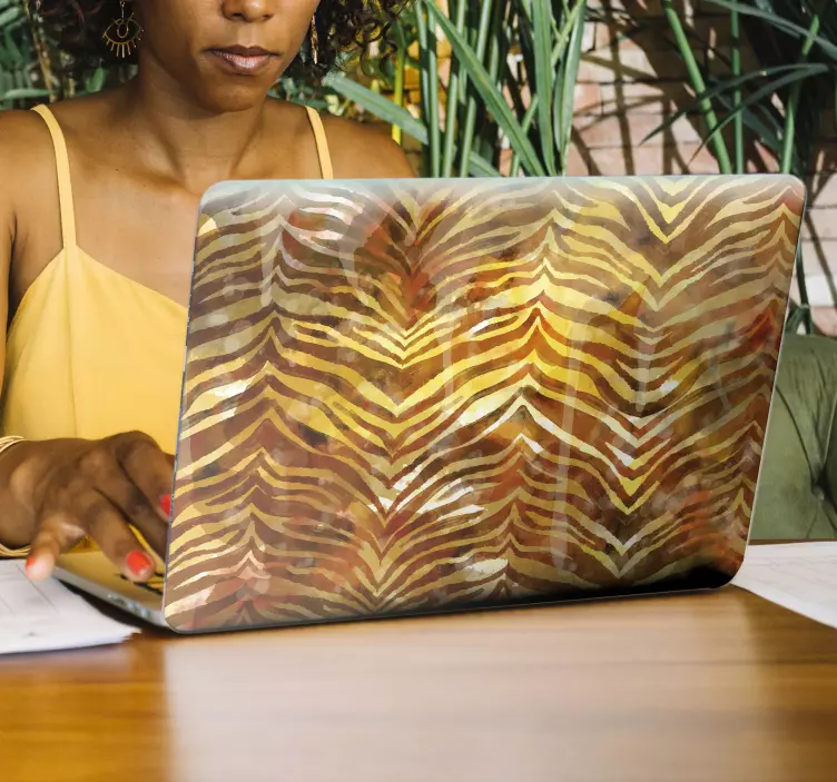 Tigerstripemotiv bærbar klistremerke - Tenstickers