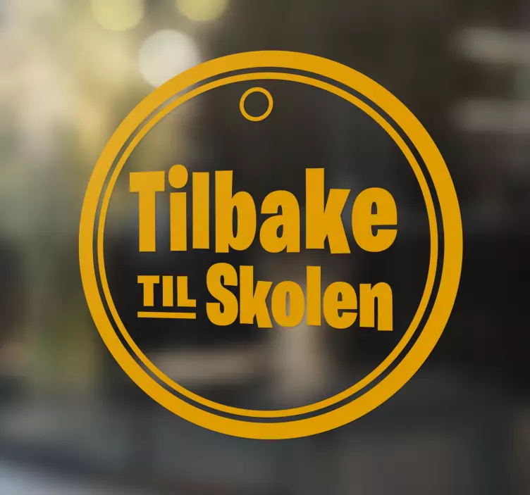 Tilbake til skolen i sirkel klistremerke - Tenstickers