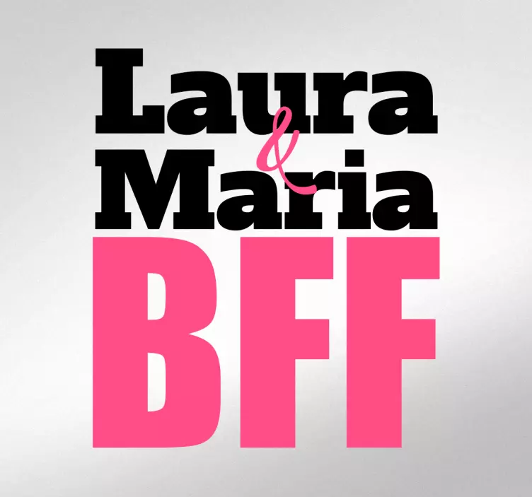 Tilpassbar bff wal klistremerke - Tenstickers