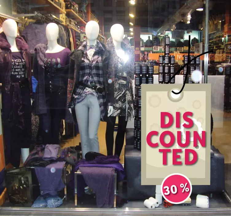 Tilpassbar etikettbutikk-dekal - Tenstickers