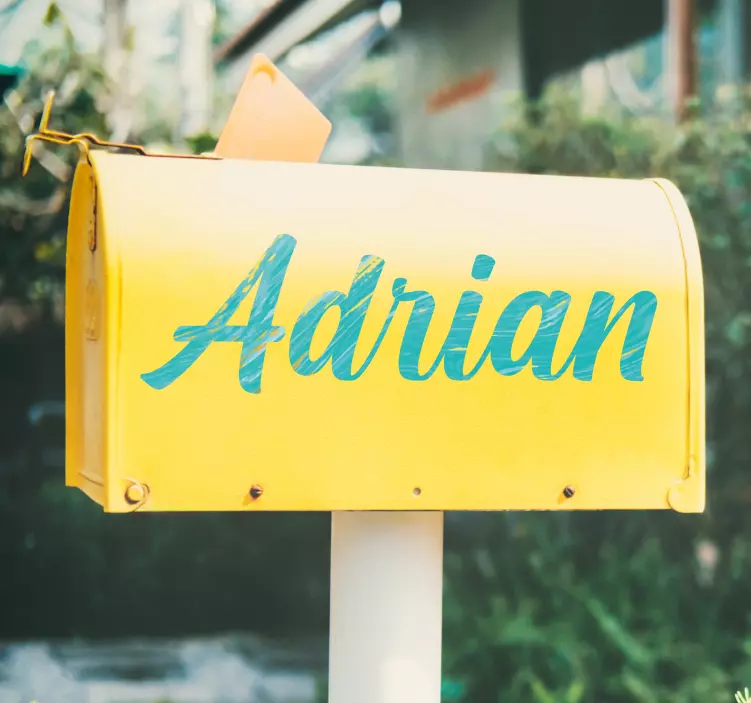 Tilpassbart klassisk navn postkasse klistremerke - Tenstickers