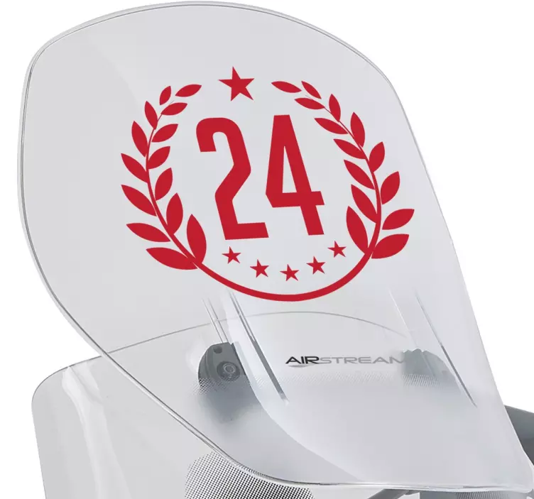 Tilpassbar laurbær nummer klistremerke - Tenstickers