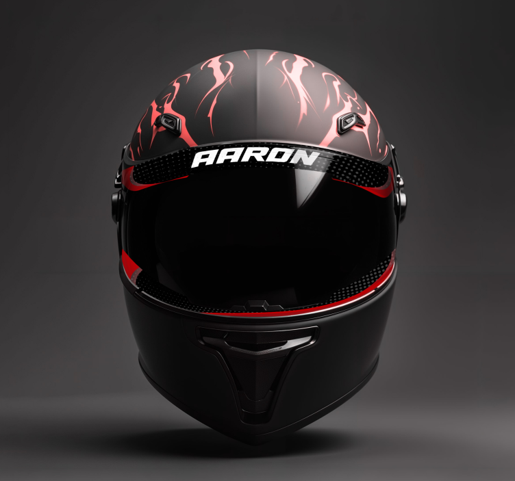 Tilpassbar visirtekst motorsykkel klistremerke - Tenstickers