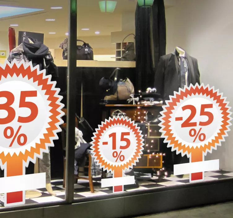 Tilpassbare salgsfremmende rabatt-klistremerke - Tenstickers