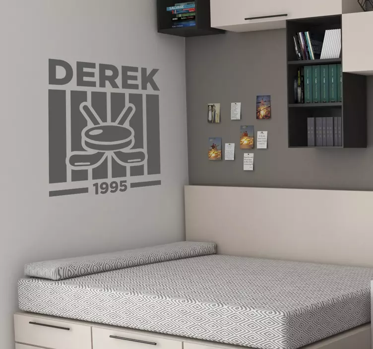 Personlig hockeyemblem sport klistremerke - Tenstickers