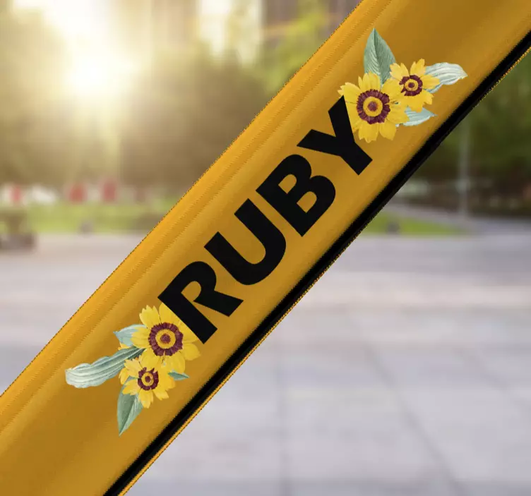 Tilpassbar solsikke sykkelklistremerke - Tenstickers