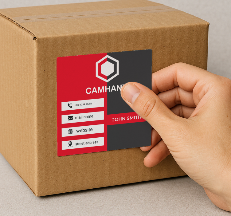 Visittkort tilpassbart klistremerke - Tenstickers