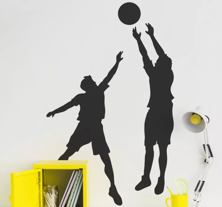 To personer som spiller basketball basketballdekaler - Tenstickers