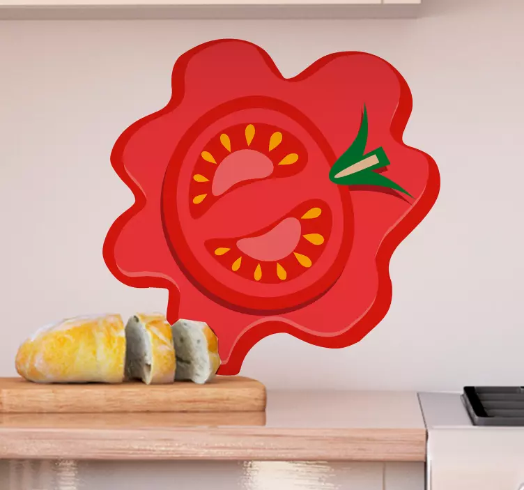Tomatskive-emblem mat-klistremerke - Tenstickers