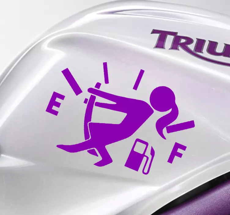 Tom drivstofftank og kvinne klistremerke bil - Tenstickers