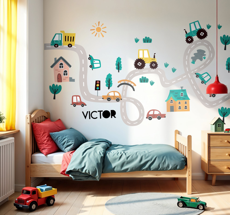 Traktorvei wallsticker - Tenstickers