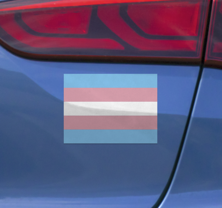 Transflagg klistremerke til bil - Tenstickers
