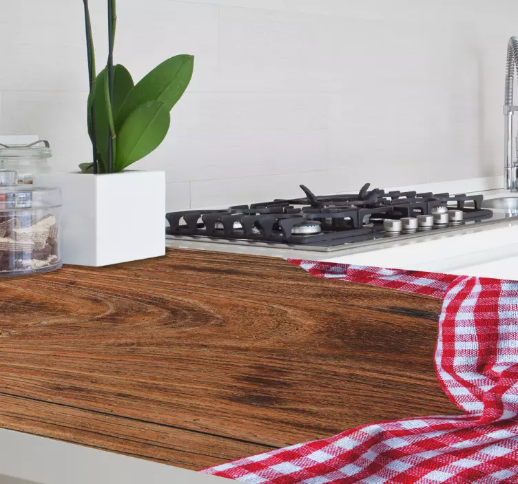 Trebord duk mønster møbler klistremerke - Tenstickers